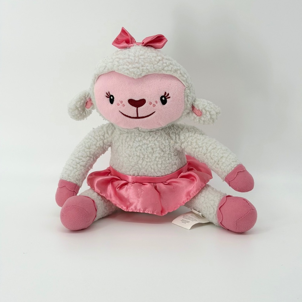 Disney Store Doc McStuffin Lambie Plush Stuffed Lamb Animal  Pink Tutu 11"